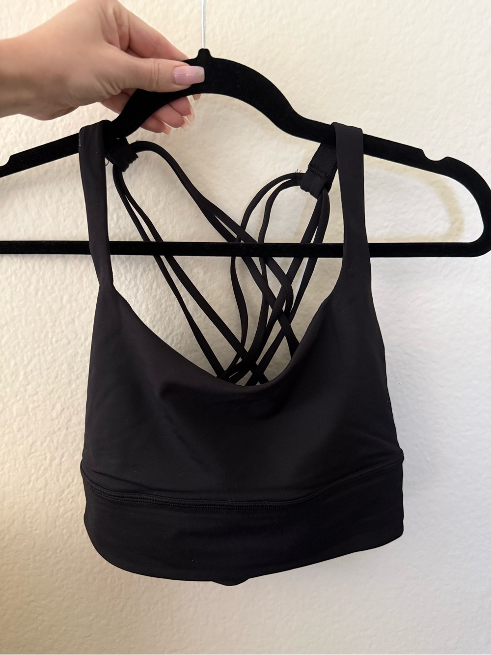 lululemon athletica Black Strappy Back Sports Bra